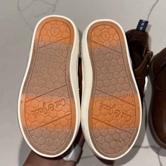 Two Pair Toddler Boys 7 NWOT Zip Up Brown Boots Cat and Jack - Picture 3 of 3